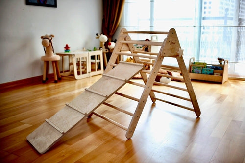 Montessori Climbing Set (3 Pieces)| Pikler Triangle, Climbing Arch &