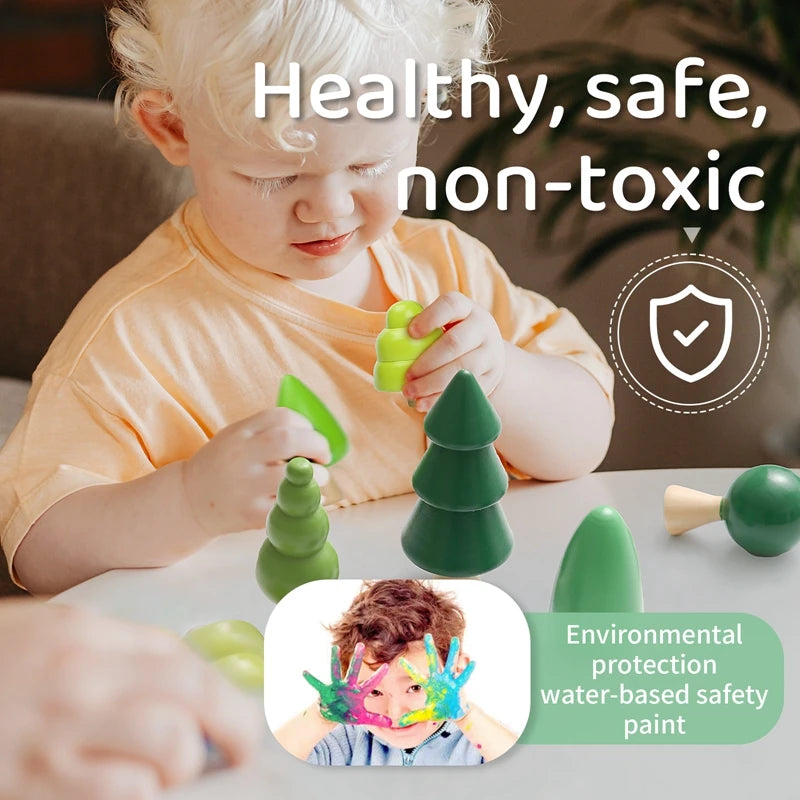 Little Wooden Forest Trees