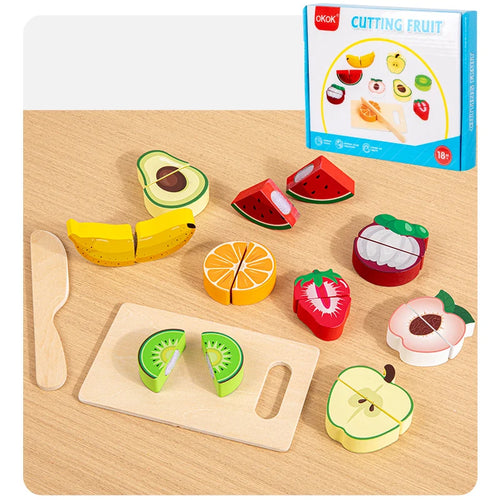 Simulation Kitchen Pretend Fruit Vegetable Ice Cream Food Cutting Toy