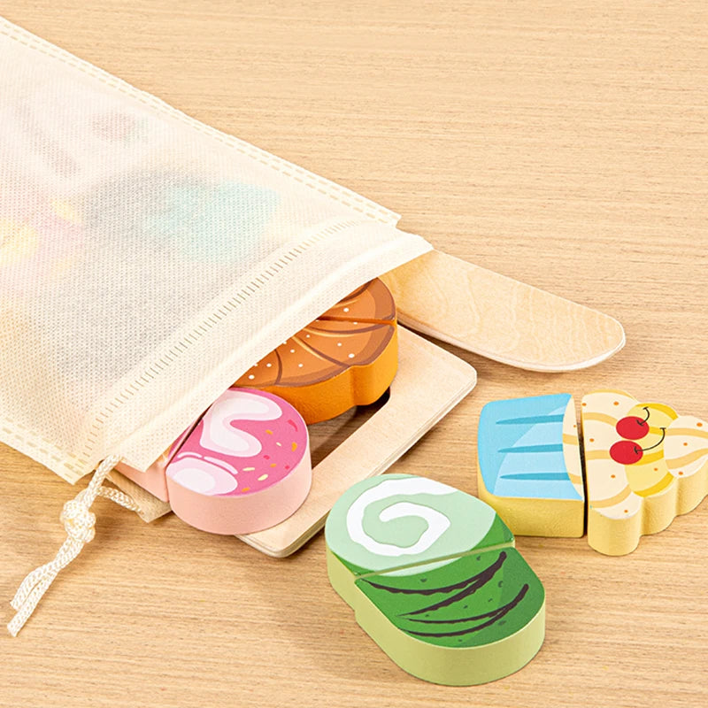 Simulation Kitchen Pretend Fruit Vegetable Ice Cream Food Cutting Toy