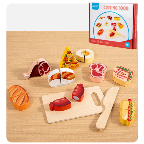 Simulation Kitchen Pretend Fruit Vegetable Ice Cream Food Cutting Toy