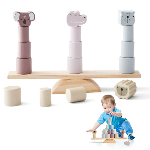 Little Sensory Stacking Toys For Baby Forest Houses
