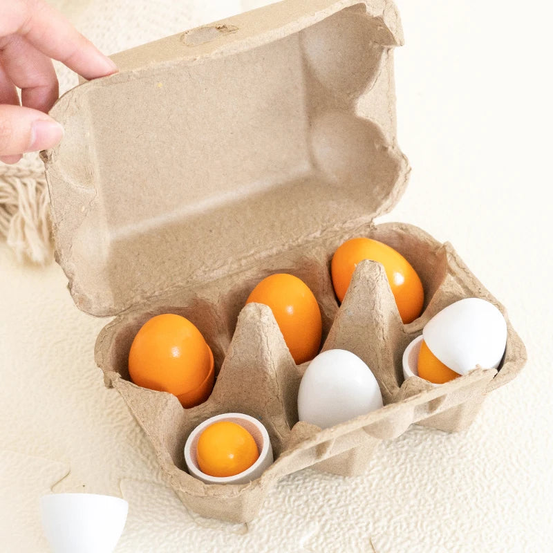 Little 6 Wooden Eggs Set