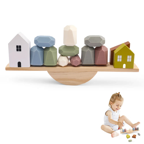 Little Sensory Stacking Toys For Baby Forest Houses